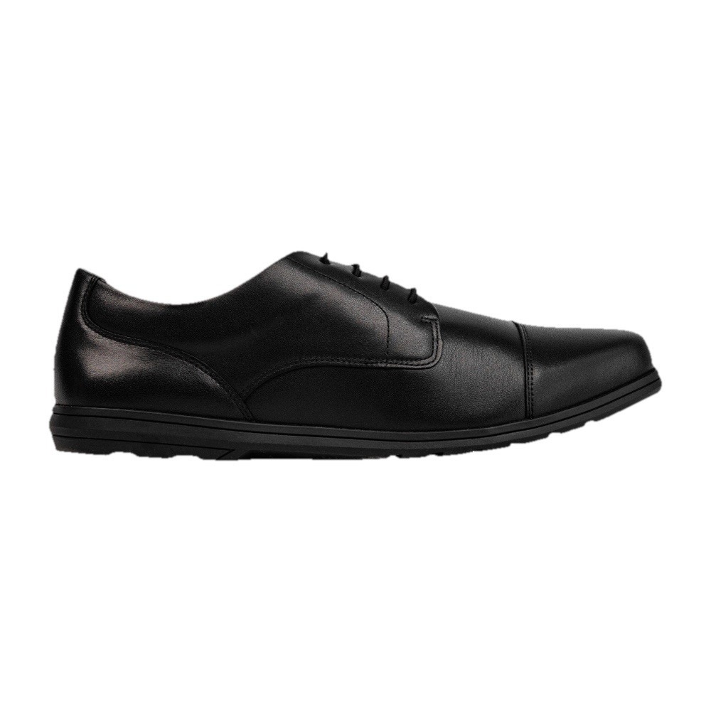 Birchbury Brenston Shoes Men's 15 Black Leather Barefoot Minimalist Derby Oxford